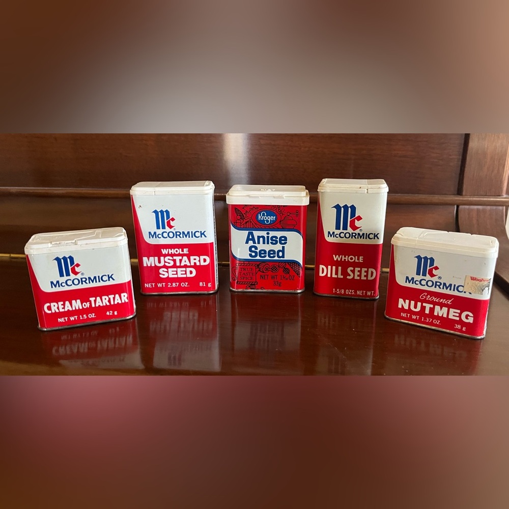Vintage Spice Tin Set of 5
